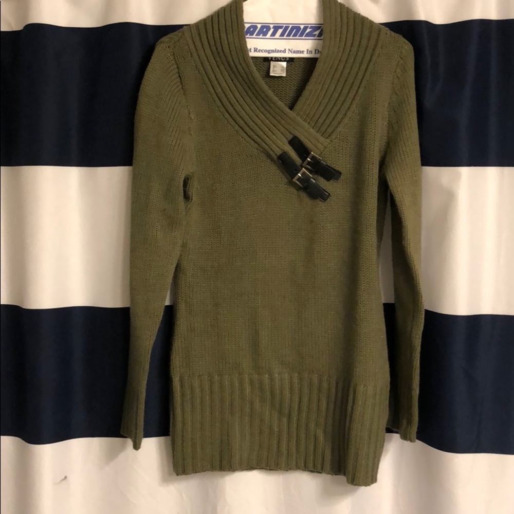 Army green sweater